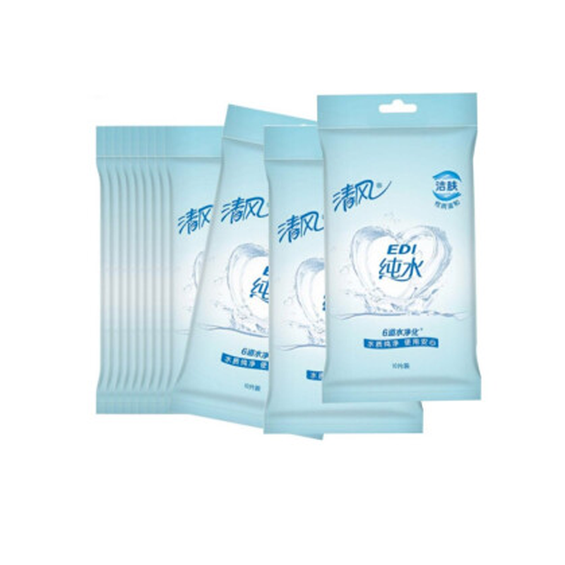 清风BWA10C EDI纯水湿巾10片 (单片装)