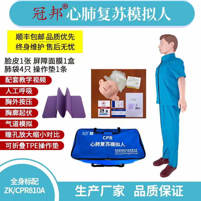 冠邦 心肺复苏模拟人ZK/CPR810A