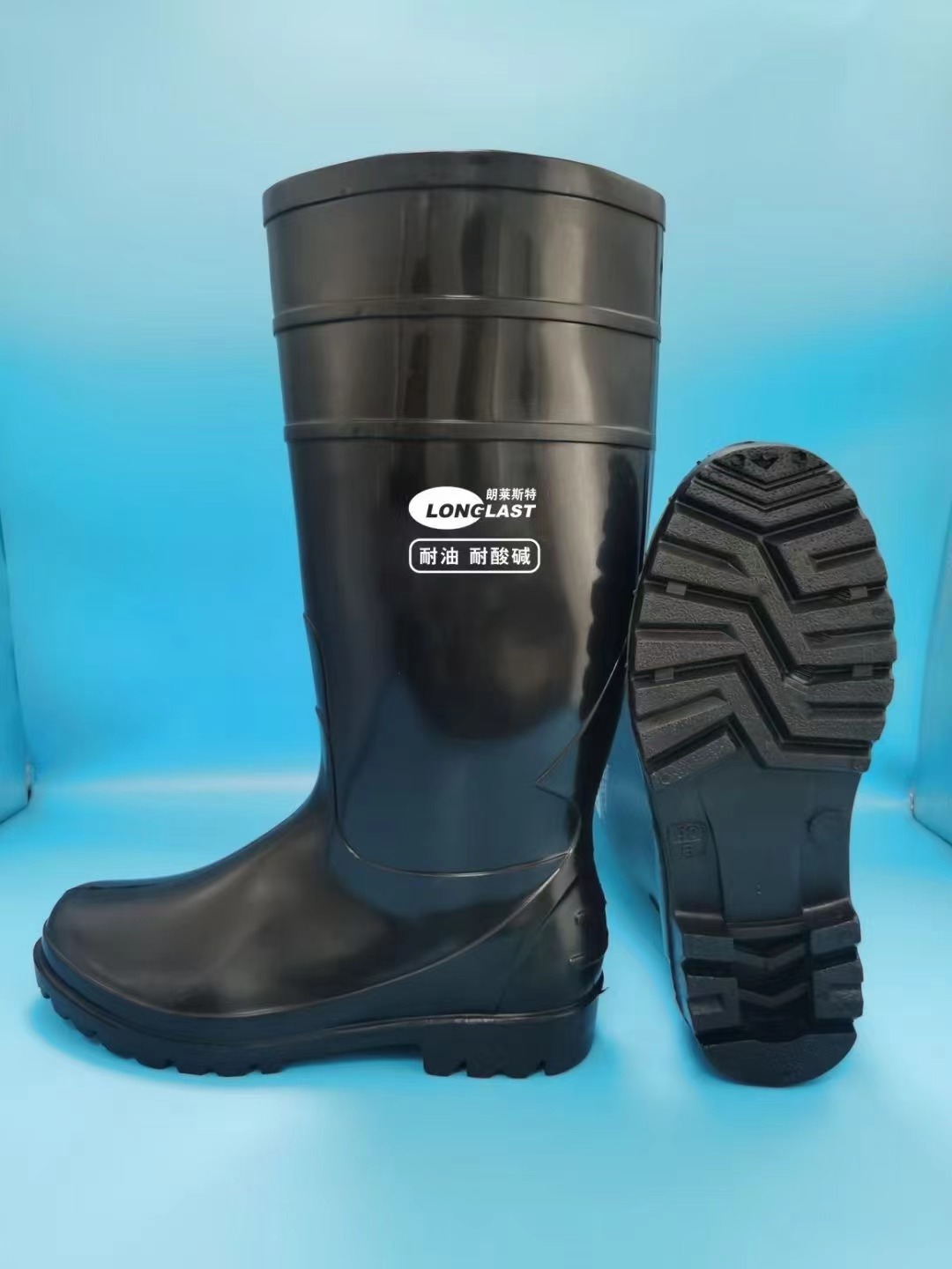 朗莱斯特 LL-1-05耐酸碱靴 黑色 中筒