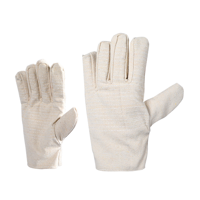 际华防护501003黄甲24道帆布手套（白内衬）