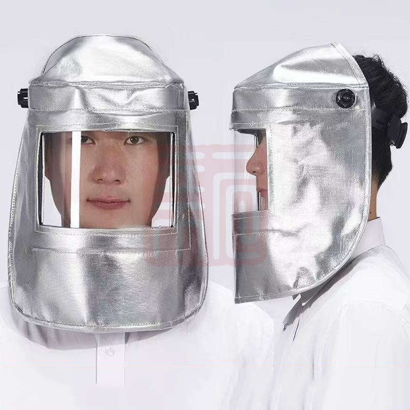 隔热耐高温铝箔头戴式面罩-头戴式