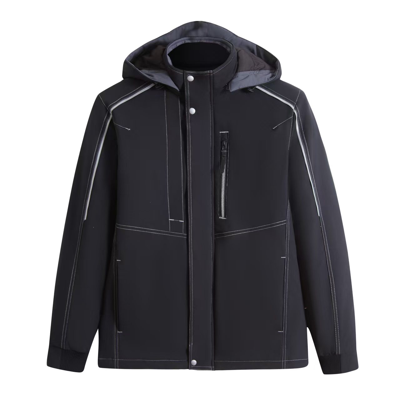 际华防护 406203 防静电四面弹棉服 黑色-4XL/190