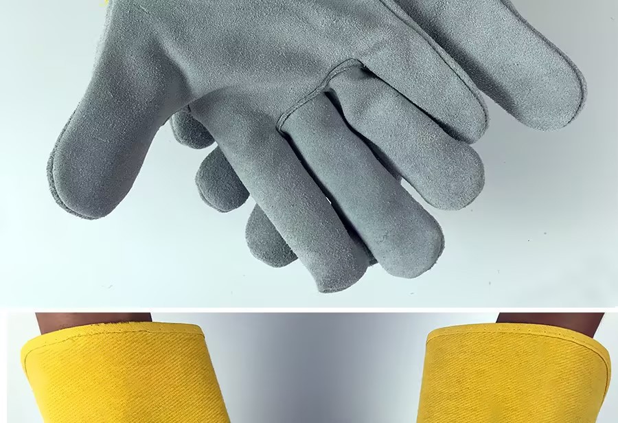 际华防护 508103 黄胶全皮手套-均码