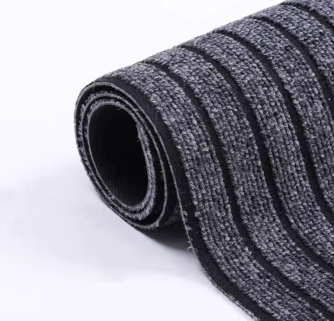 吸水防滑隔音地毯垫大面积全铺地板7mm可压边（双条纹）