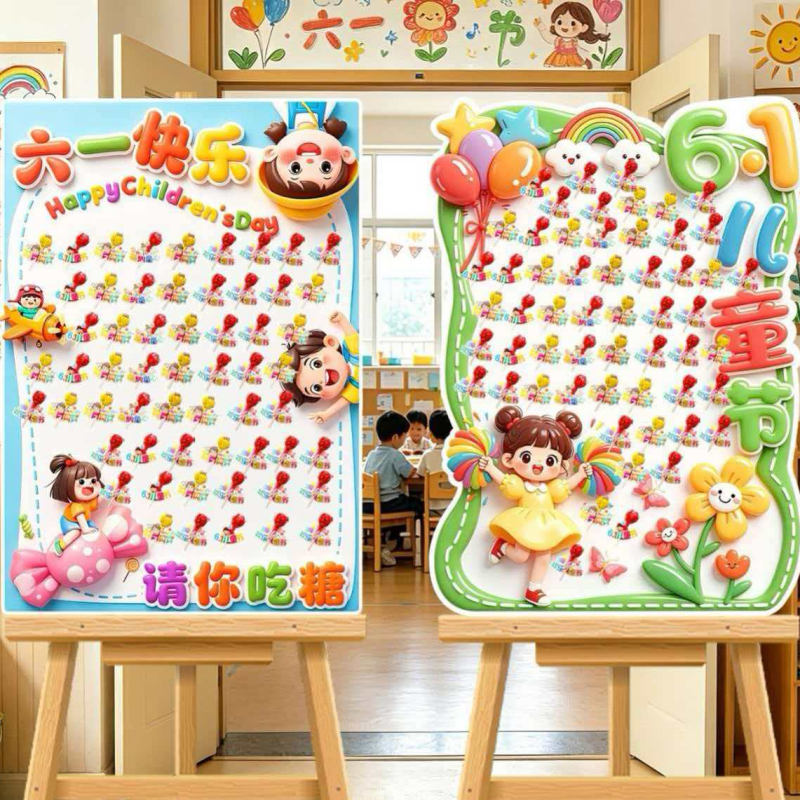 六一儿童节迎宾装饰kt板 60*80cm