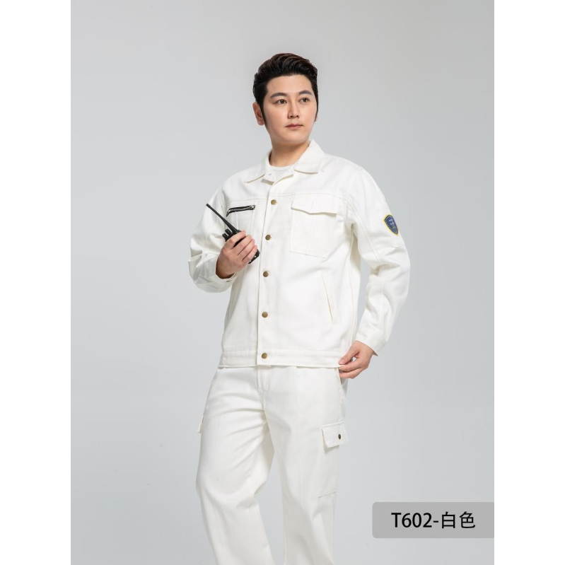 君御 JY-F106 全棉阻燃工作服白色