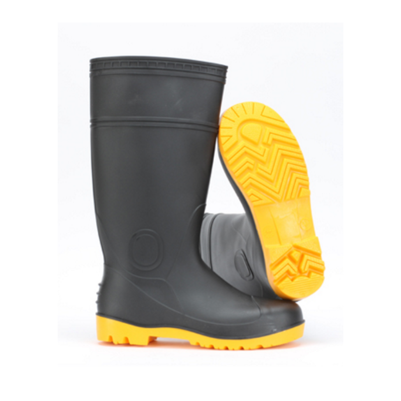 丽泰 LT-102 PVC黑色高筒安全靴 防砸防刺穿