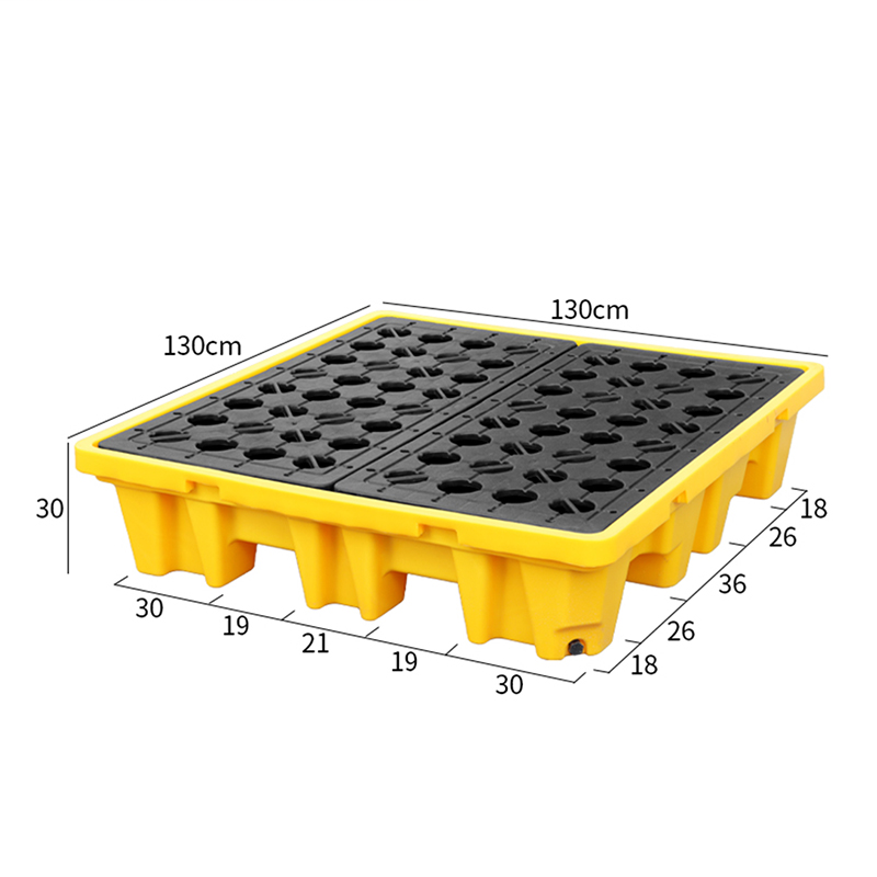 威佳(wellguard)四桶防渗漏托盘化学品油类防泄漏托盘130*130*30cm